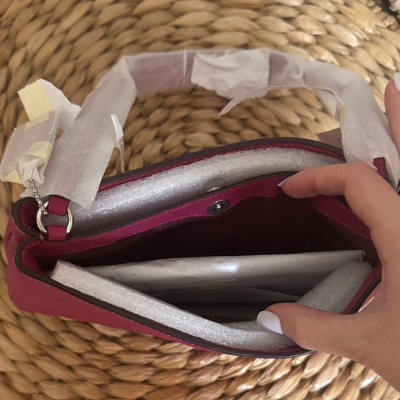 Coach Fuchsia Leather Shoulder Bag - Picture 5 of 5